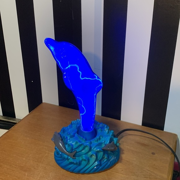 Retro Vintage Y2K Dolphin Plasma Lamp Beachy Ocean Nautical Tropical Neon Light - Picture 12 of 14
